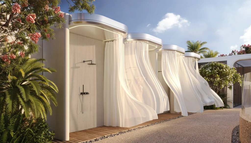 WG4 rooftop outdoor shower area view